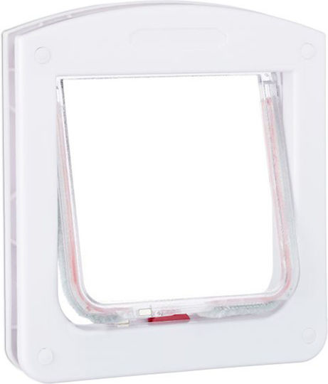 Magnetic Cat Dog Flap Small Pets 4-Way White