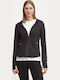 Women's Sweatshirt Jacket Hooded Black