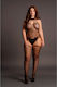 Le Désir Suspender Fishnet Choker Bodystocking Plus Size