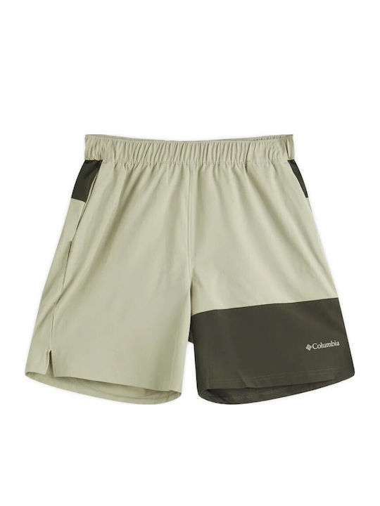 Columbia Hike Color Block Ανδρικό Κοντό Παντελόνι Πεζοπορίας Πράσινο