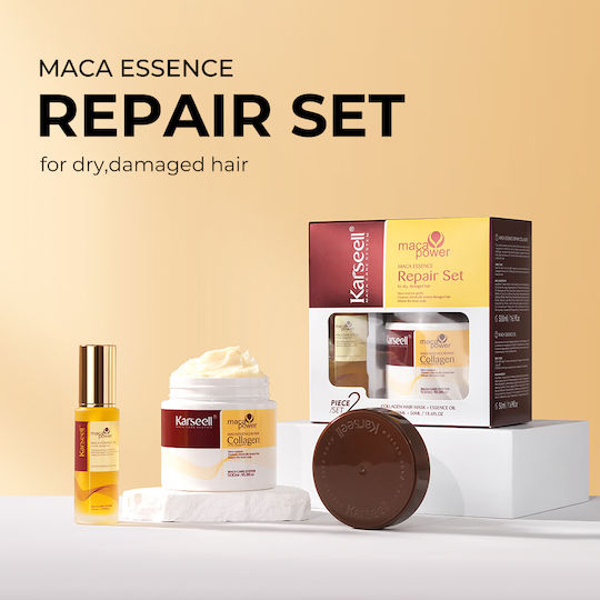 Karseell Repair Hair Care Set of Reconstruction & Nourishment for Damaged Hair with Mask & Oil 2 Pieces