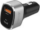 Orico Încărcător Auto Cu Mufă De Brichetă 36W Încărcare Rapidă Cu Porturi 1xUSB-A 1xType-C Culoare Gri