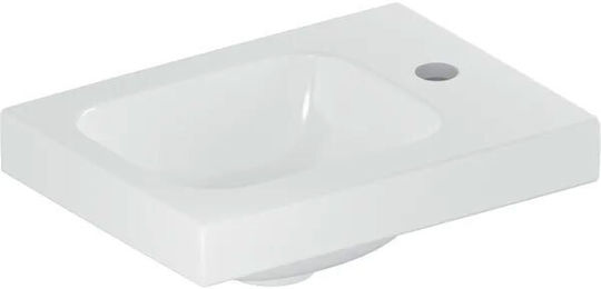 Geberit Επικαθήμενος Νιπτήρας Πορσελάνης 38x28x13cm Λευκό Γυαλιστερό