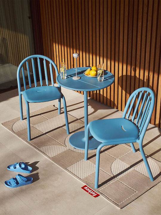 Outdoor-Stuhl Aluminium Wave Blue 2Stück 52x56x80.5εκ.