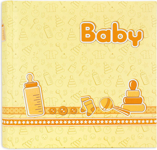ZEP Children's Album Baby Letters 20 Pages Yellow with Rice Paper 24x24cm
