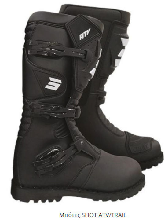 Shot Mx Leder Männer Reitstiefel Schwarz