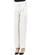 Damen Hochbund Stoff Hose in Gerader Bein Stil Beige
