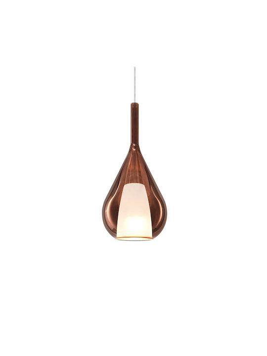 Ideal Lux Pendant Light Copper 18cm
