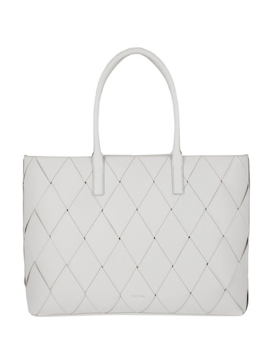 Calvin Klein Damentasche Schultertasche Ecru