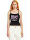 Women's Blouse with Straps Black