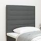 vidaXL Fabric Bed Headboard Dark Gray 80x88cm