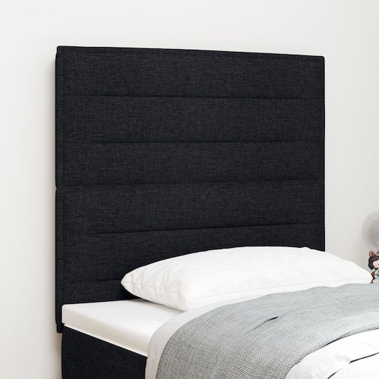 vidaXL Fabric Bed Headboard Black 80x88cm