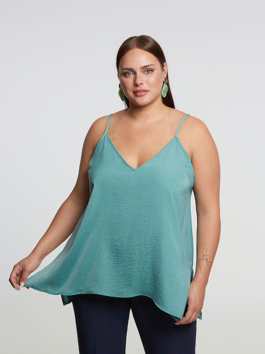 Mat Fashion Basic Γυναικεία Μπλούζα Σατέν Αμάνι...