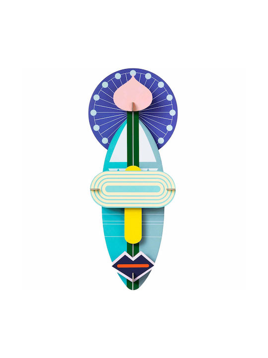 Studio Roof Multicolour Wall Decor Made of Paper 62x8x25cm