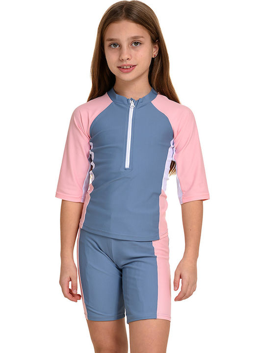 MiandMi Kids Swimwear Swimwear Set Gray – Pink