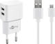 Goobay Încărcător cu 2 Porturi USB-A și Cablu micro USB 12W Albς (44985)
