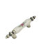 Gem Антикварен Захват Мебел от Порцелан AGED SILVER mz-1280-pewter-red