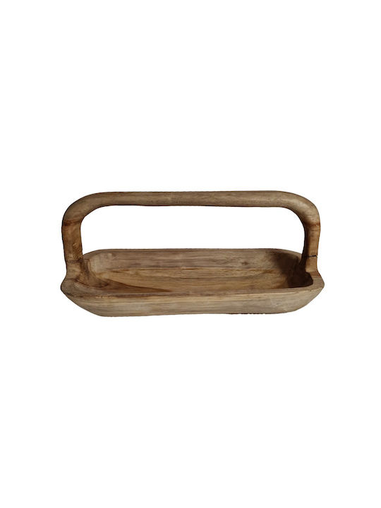 Artekko Wooden Decorative Platter Woody Brown 40x20x20cm