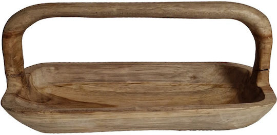 Artekko Wooden Decorative Platter Woody Brown 40x20x20cm