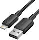 Vention Cablu USB-A La Lightning 27W Negru 1m LAMBF
