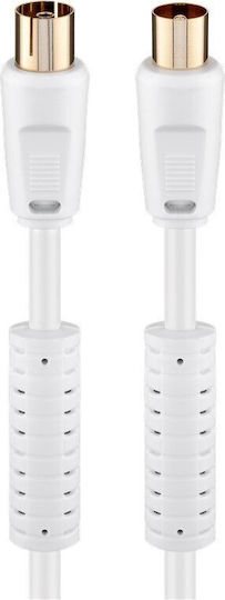 Goobay Antenna Cable Coax male - Coax female White 10m (27718) 1pcs