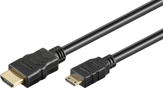Goobay HDMI 2.0 Premium High Speed 4K 60Hz HDR Kabel HDMI-Stecker - Mini-HDMI-Stecker 3m Schwarz