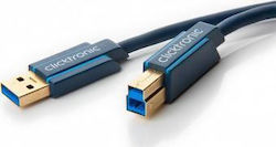Clicktronic USB 3.0 USB-A male σε USB-B male Μπλε 3m