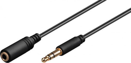 Goobay Goobay 3.5mm Jack Cable - 3.5mm Female - 3.5mm Male Black Length 1m 97113