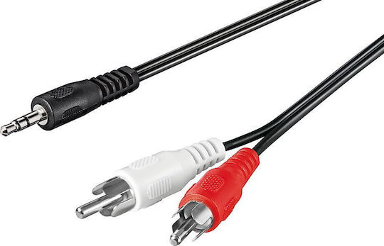 Goobay Goobay Audio Cable 3.5mm Male - 2x RCA Male Black Length 3m 50196