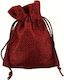 Panora Fabric Pouch for Gift Red 9x7cm.