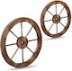 Set 2 Rustic Decorative Trays Vintage Look Relaxdays Brown Pine Wood 40 x 2.5 cm