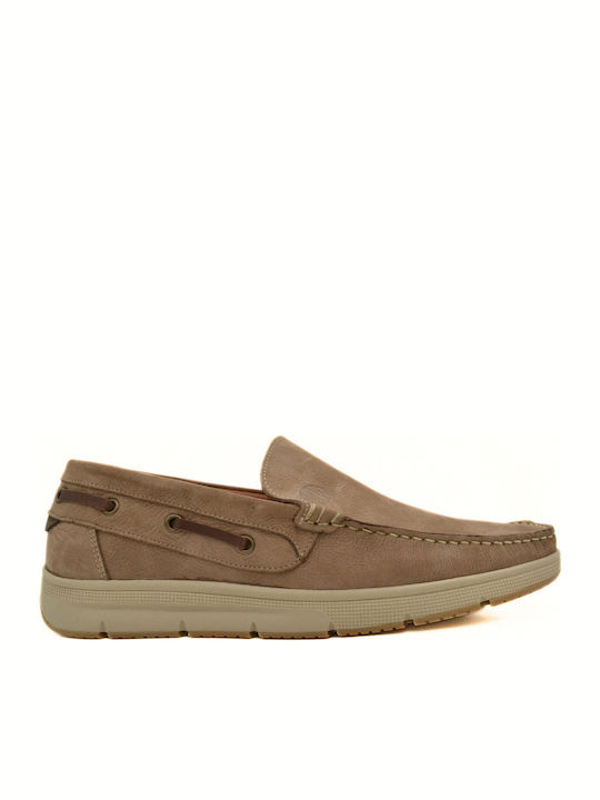 Men's Leather Moccasins Beige