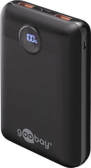 Goobay 65869 Power Bank 20000mAh 22W με 2 Θύρες USB-A και Θύρα USB-C Μαύρο