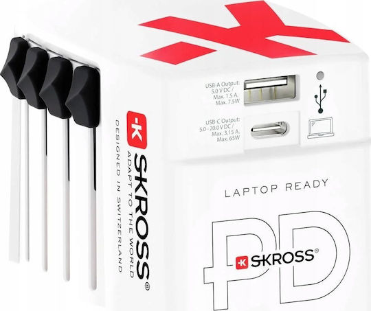 Skross Αντάπτορας Ταξιδίου World Usb Charger Ac65pd