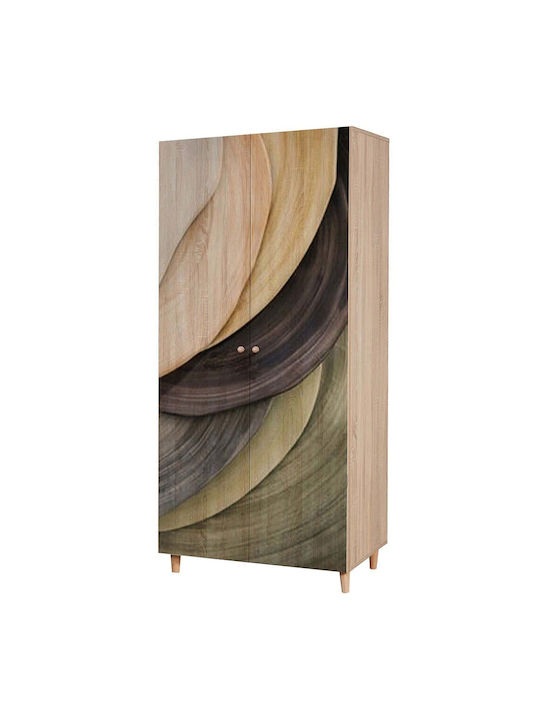 Lidya Δίφυλλη Ντουλάπα Multi 90x52x192cm