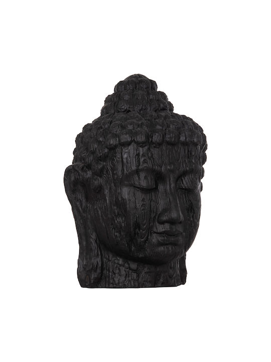 Decorative Floor XXL Buddha Head HM4385.01 Plaster Black 90x90x100cm