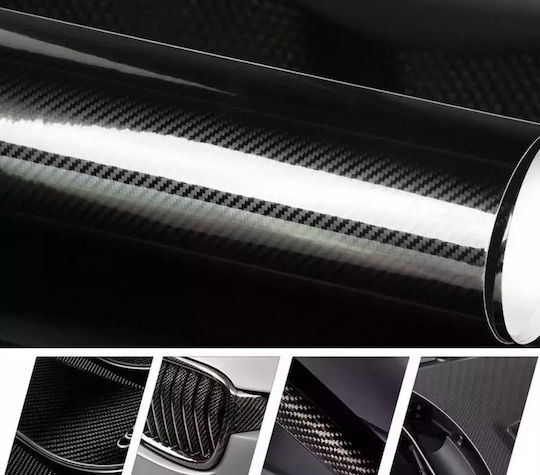 Decorative Adhesive Tape 5D Fiber Vinyl Carbon – Roll 35×50cm – Black