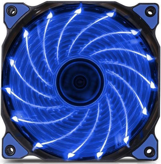 Segotep Ventilator Pentru Carcasă 120mm (1100rpm / 41.2cfm) cu Iluminare Albastră și Conexiune 3-Pin / Molex cu 4 Pini Albastru