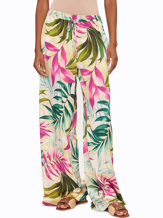 Guess Femei Material textil Pantaloni largi MULTI