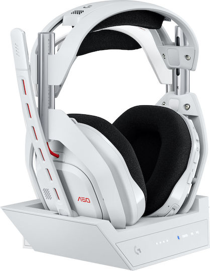 Logitech ASTRO A50 (Gen 5) Drahtloses Über Ohr Gaming-Headset mit Bluetooth / USB Verbindung Weiß für Nintendo Switch / PC / PS5 / XBOX