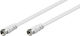 Goobay Καλώδιο Κεραίας Coax male - Coax female Λευκό 10m (27202) 1τμχ