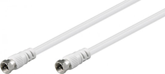 Goobay Καλώδιο Κεραίας Coax male - Coax female Λευκό 10m (27202) 1τμχ