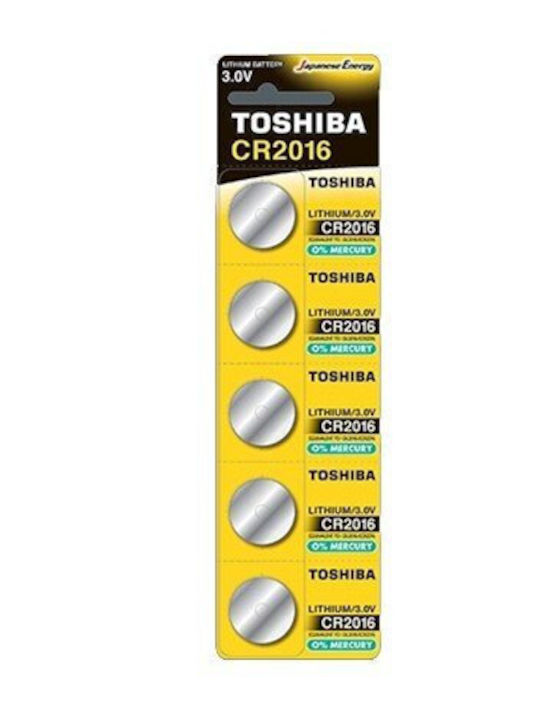 Toshiba Batterien Lithium für Uhren CR2016 3V 5Stück