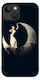Apple iPhone 13 Mini Frau im Mond Schwarze Glänzende Hülle