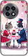 Θήκη Valentine's Day Romantic Cat Dog Date Oneplus 13r 5g Black Tpu Μαύρη Σιλικόνη