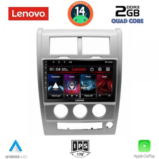 Lenovo Car Audio System for Jeep Cherokee / Liberty 2007-2014 (Bluetooth/USB/AUX/WiFi/GPS/Apple-Carplay/Android-Auto) with Touch Screen 10"