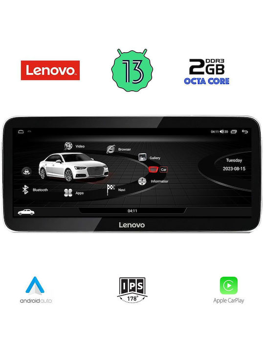 Lenovo Ηχοσύστημα Αυτοκινήτου για Audi A6 2012-2015 (Bluetooth/USB/WiFi/GPS/Apple-Carplay/Android-Auto) με Οθόνη Αφής 12.3"