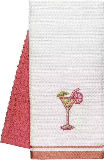 Beauty Home Tea Towel from 100% Cotton in Orange Color 40x60cm 2pcs