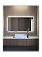 Square Project Τετράγωνος Καθρέπτης Μπάνιου Led Αφής 50x80cm