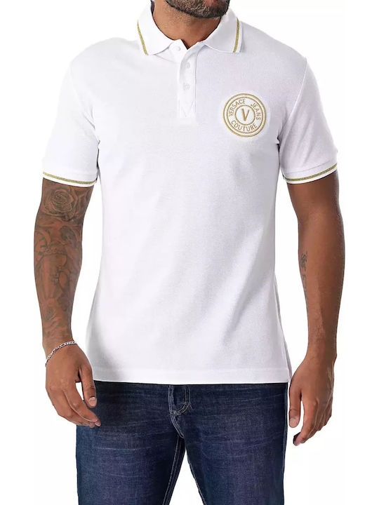 Versace Polo Bluza Tricou Cu Mânecă Scurtă Albă